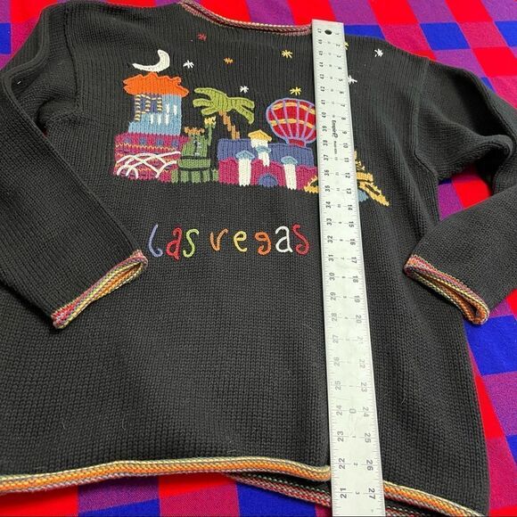 Cotton Salsa Las Vegas Hand Knitted Sweater Size Large - Picture 11 of 11